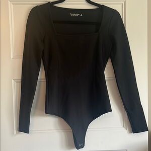 Abercrombie & Fitch Black Square Neck Bodysuit